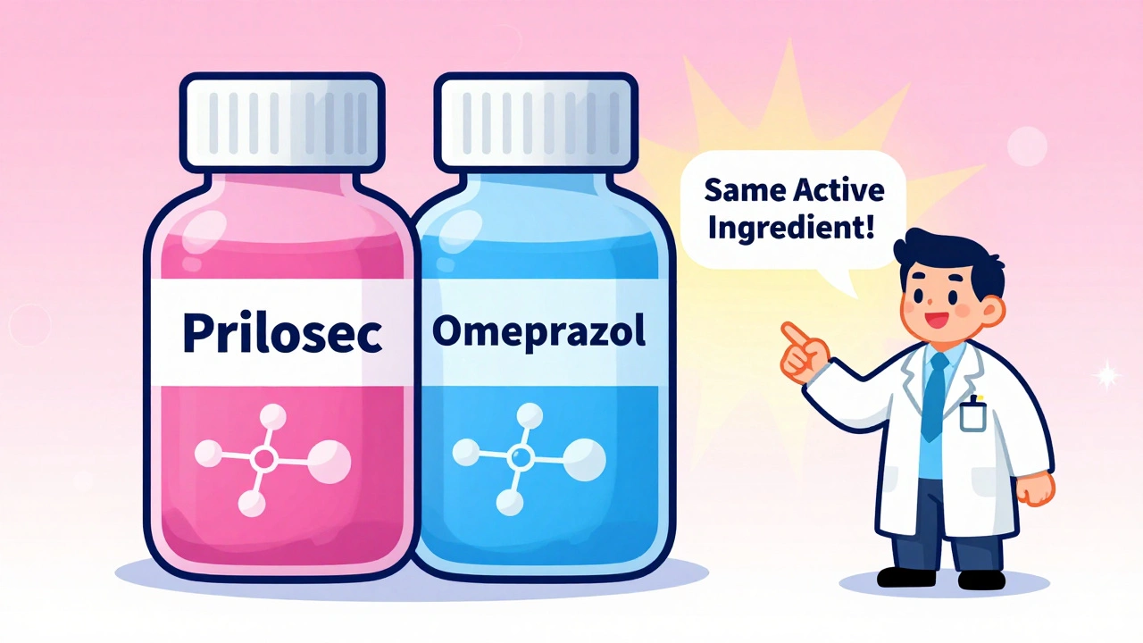 Hva er forskjellen mellom generisk navn og merkenavn på reseptetiketter?