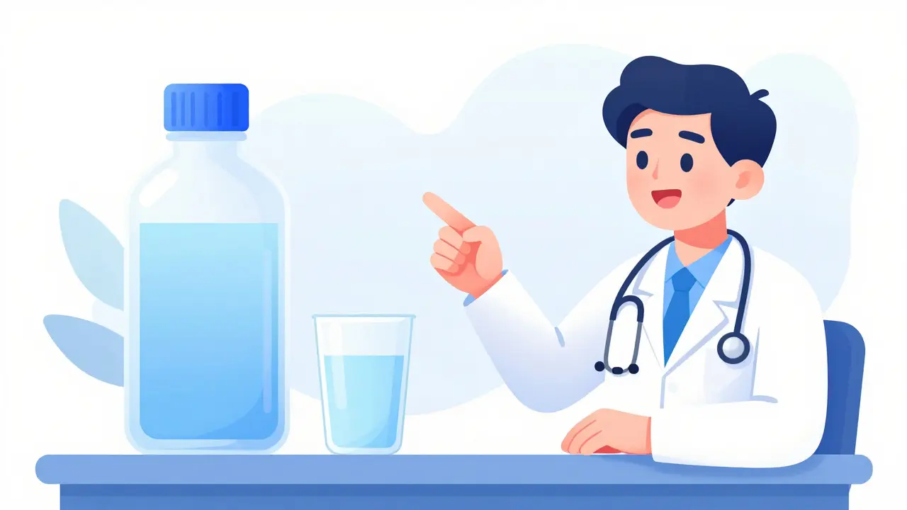 Lege viser behandlingsalternativer til en håpefull pasient.