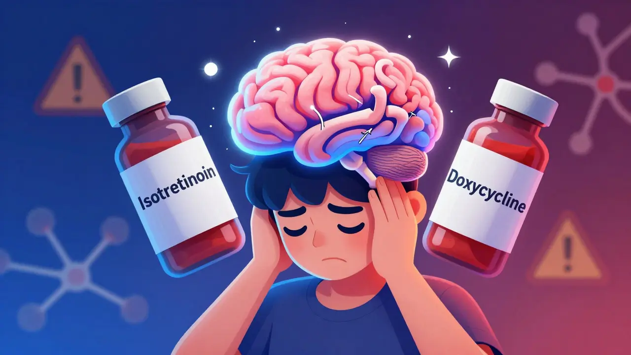 Tetracykliner og isotretinoin: Risiko for pseudotumor cerebri