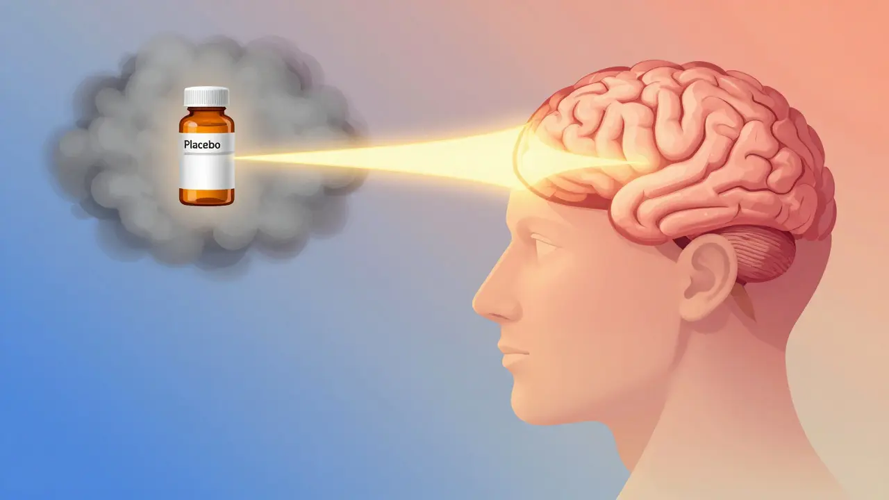 Illustrasjon av hjernen som reagerer forskjellig på merkevaremedisin og generisk medisin.